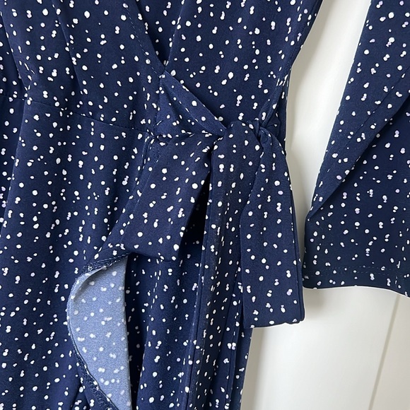 This is a Petite Principle faux wrap dress - Picture 3 of 5